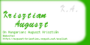 krisztian auguszt business card